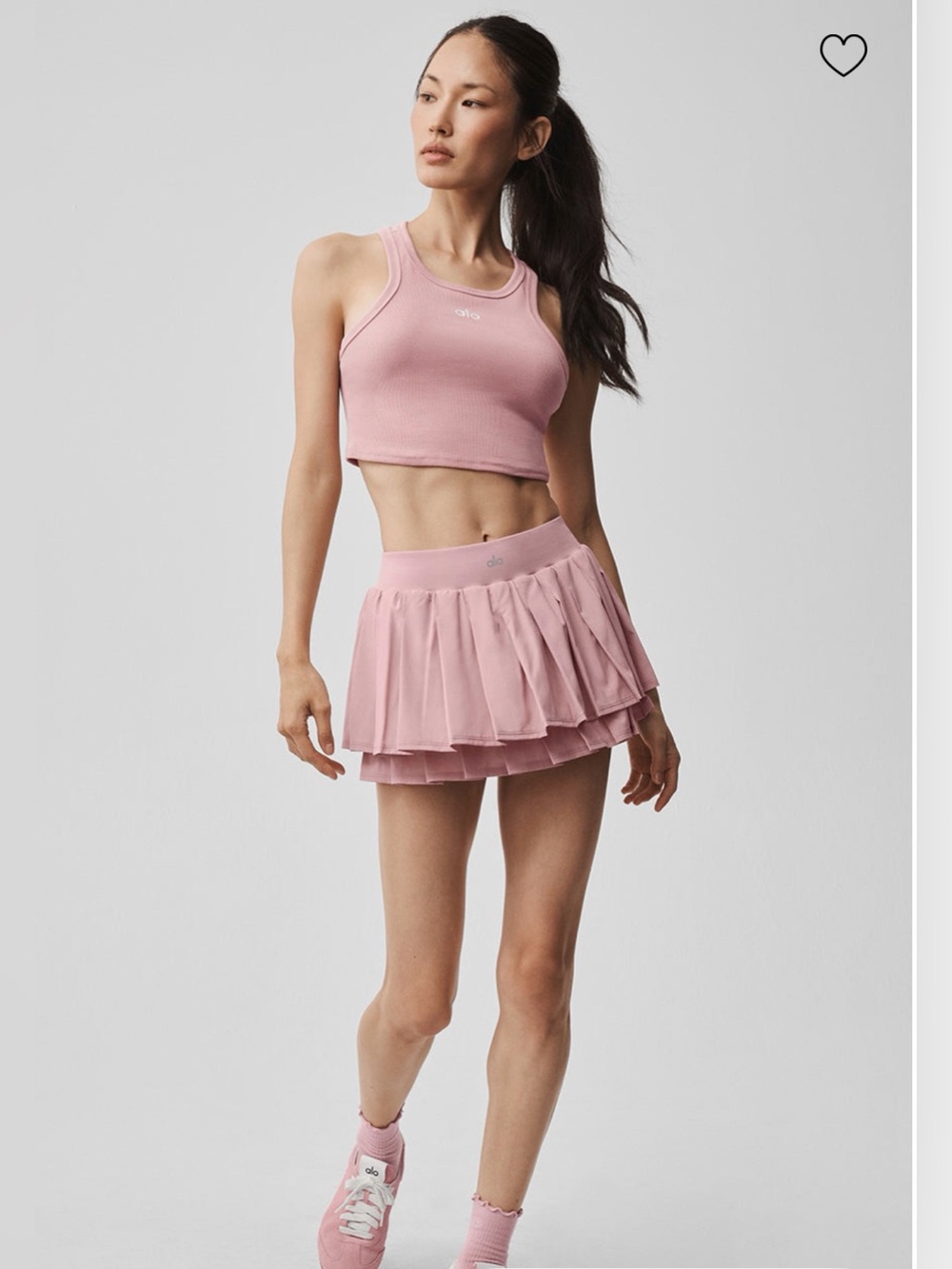 NWOT! ALO Yoga Dusty Pink Layered Skater Skirt